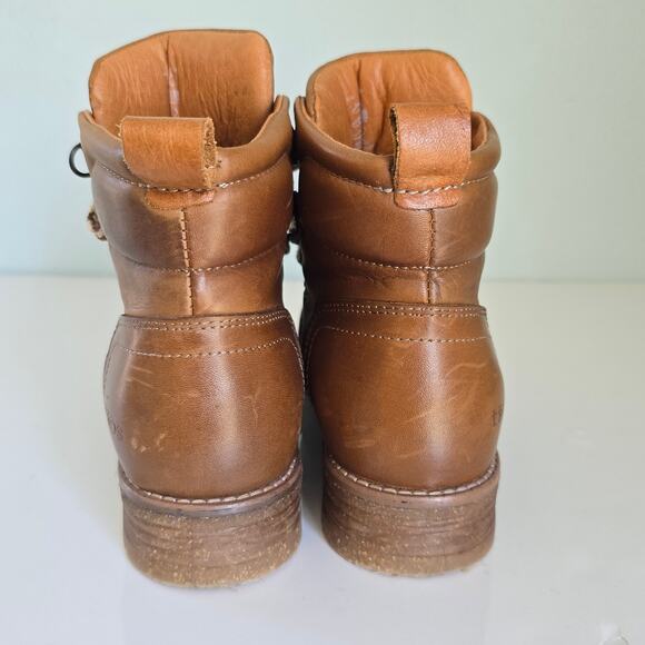 Taos Alpine Leather Boot Women's 7-7.5 Camel Lace Up Granola Girl Hiking Casual - Picture 6 of 14